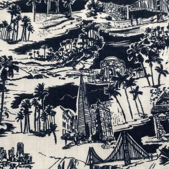 Marine Layer San Francisco toile print Allison Pants XS - Picture 7 of 10